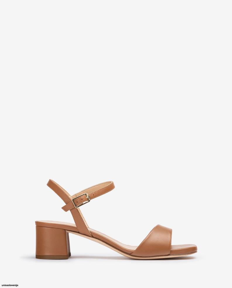 Unisa čevlje sandal s široko peto ženske rjav - Unisa on Sale