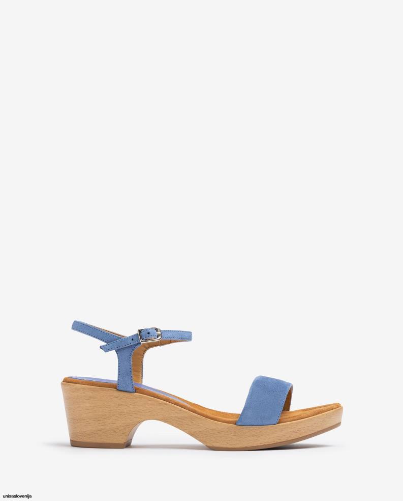 Unisa čevlje sandal iz semiša ženske modra - Unisa Store