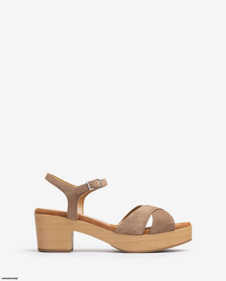 Unisa čevlje sandal s križnim trakom ženske rjav - Unisa on Sale